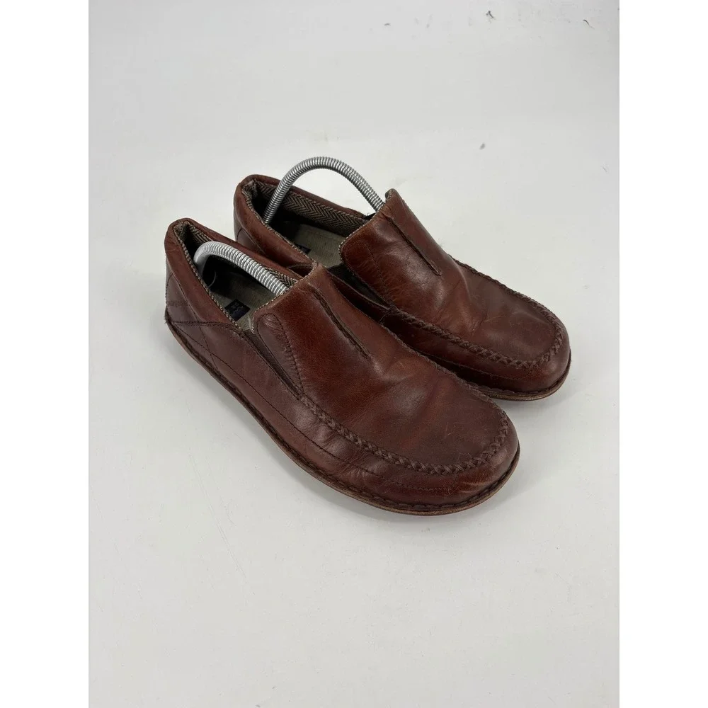 Patagonia Pau Walnut Brown Leather Slip On Loafers Mens 10.5 T50369 Casual Shoes